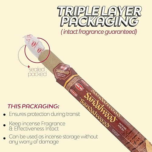 Miniatura 5 de Hem Paquete variado de palitos de incienso, (6 variantes, 120 varillas + soporte de madera gratis) | Incienso de lavanda, incienso de sándalo,