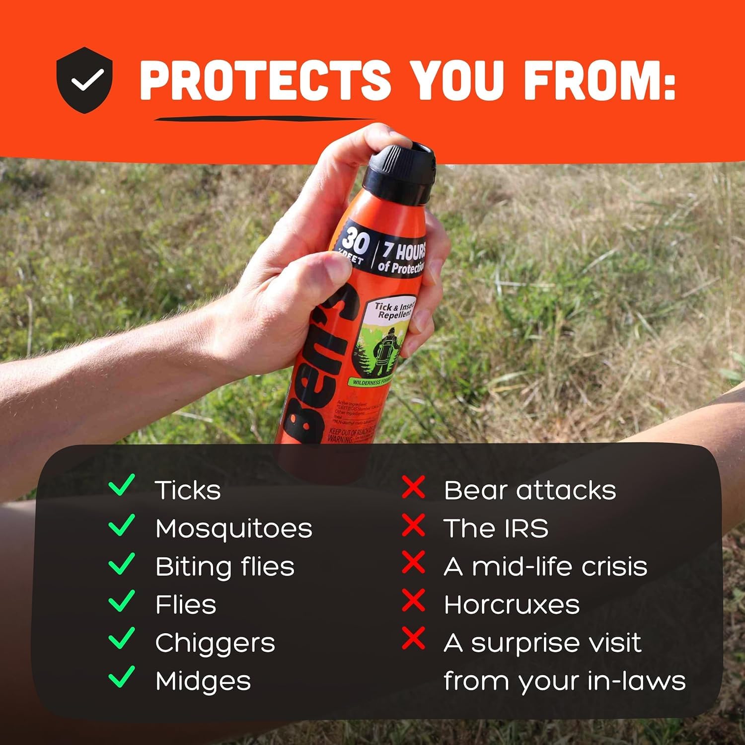 Ben's 30% DEET repelente de mosquitos, garrapatas e insectos, 6 onzas de aerosol ecológico