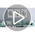DZRWUBHS Green Plant Wall Painting Prints Artworks Canvas Wall Art for Living Room Framed Wall Decor for Bedroom Office Kitchen Decor Modern Simple Dining Room Home Walls Decorations 16x24 3 Piece
