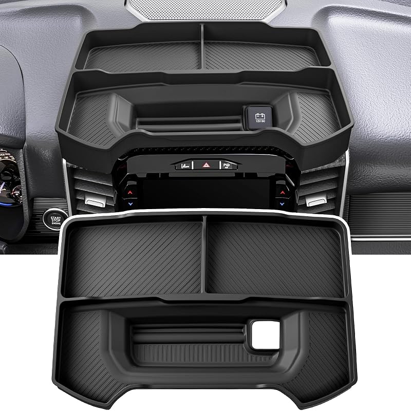 Organizador de Painel em Silicone para Dodge RAM 1500, 2500 e 3500 2019–2026 com Tela Uconnect de 12 ou 14,4 pol.
