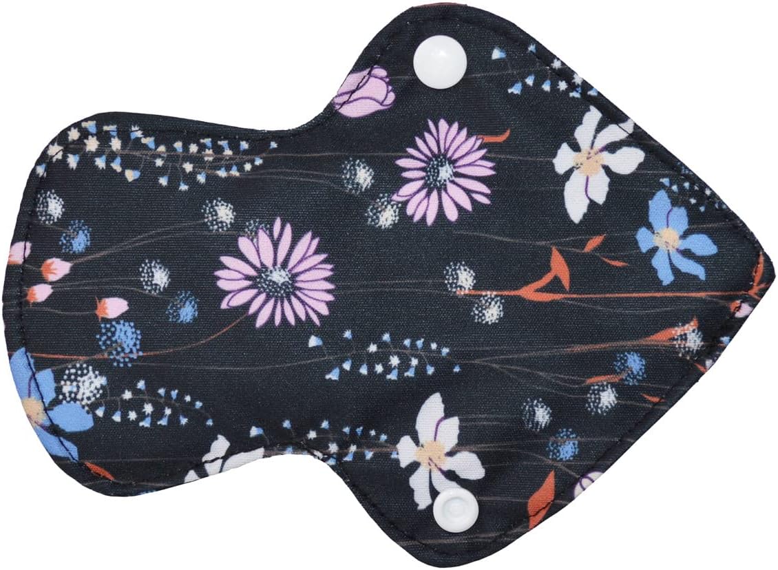 5 Thong Panty Liners 1 Wet Bag Cloth Menstrual Pads Sanitary Reusable Washable (Universe Pack)