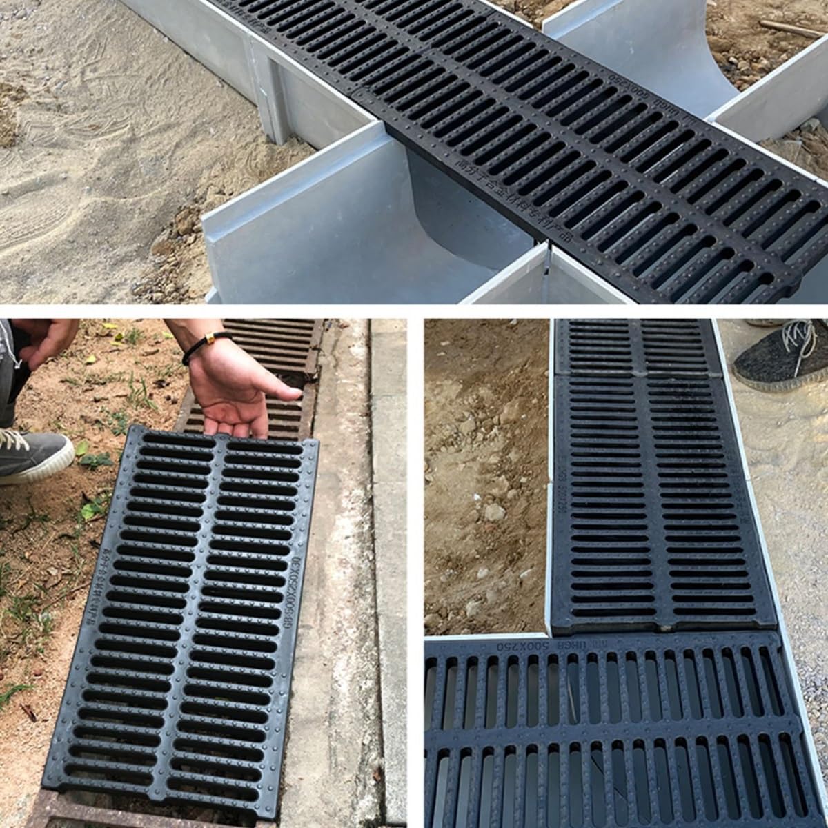 Generico Griglia in Resina Composita, Ritagliabile E Antiscivolo | Drenaggio Altamente Efficiente, Anti-intasamento, Adatto Sia Per Terrazze Che Per Uso Esterno (50x20x3cm (19.7x7.9x1.18in))