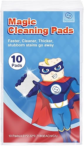 Miniatura 12 de Squish Magic Eraser Sponge, paquete de 18 almohadillas de limpieza para paredes, horno, cocina y limpiador de zapatos con espuma de melamina