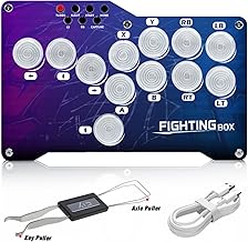 FightingBox Gaming Keypad, Hitbox Fighting Gamepad Controller Arcade Joystick - Supports SOCD & OLED Display, Mixbox Mechanical Switches Keys, Suitable for PC/Android/Xinput/PS3/PS4/Switch with TURBO