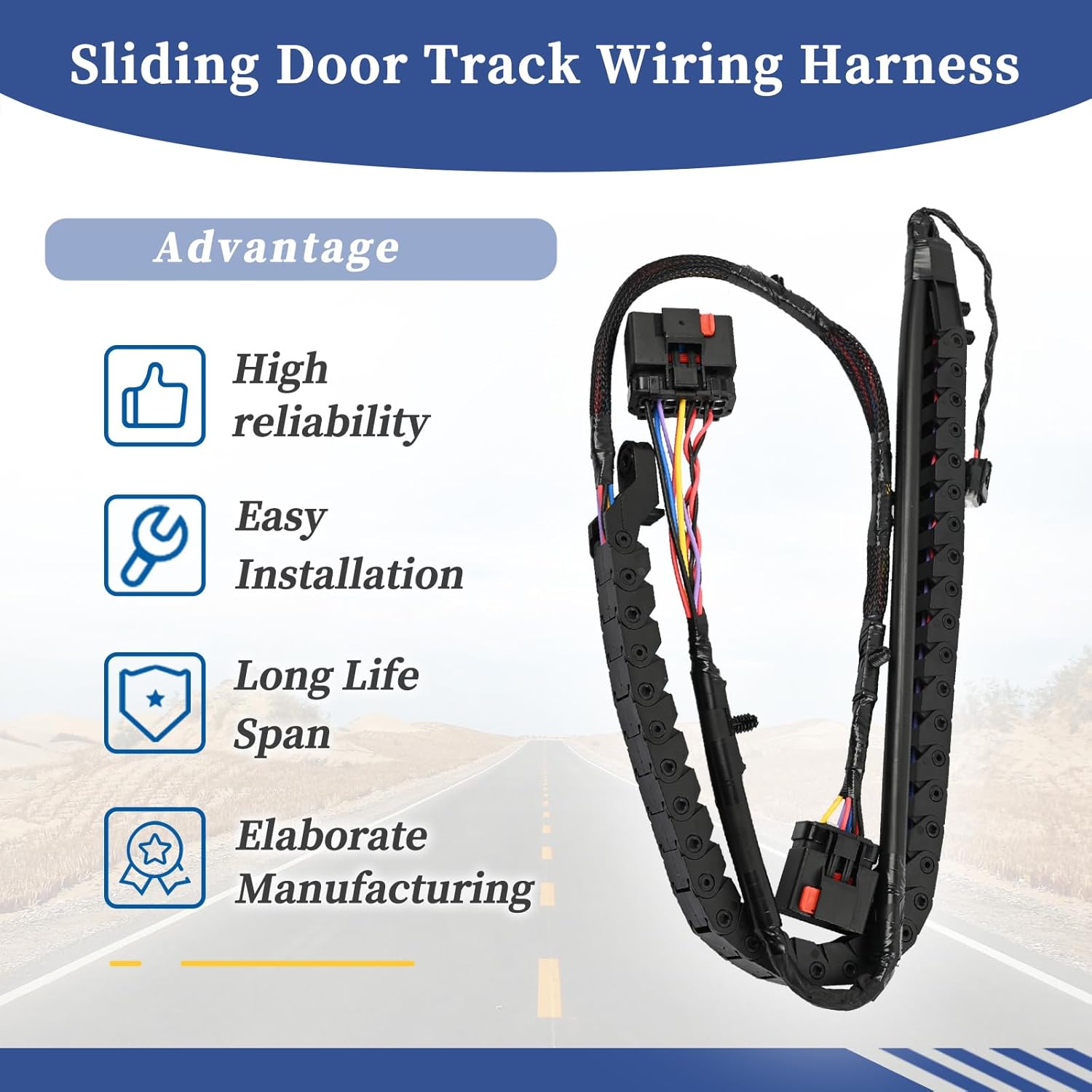 Left Driver Side Sliding Door Track Wiring Harness Fit for Dodge Chrysler Grand Caravan Town & Country 2010 2011 2012,for Ram C/V 2012 Electric Power Cable 68078885AC 68078885AB 68056207AC