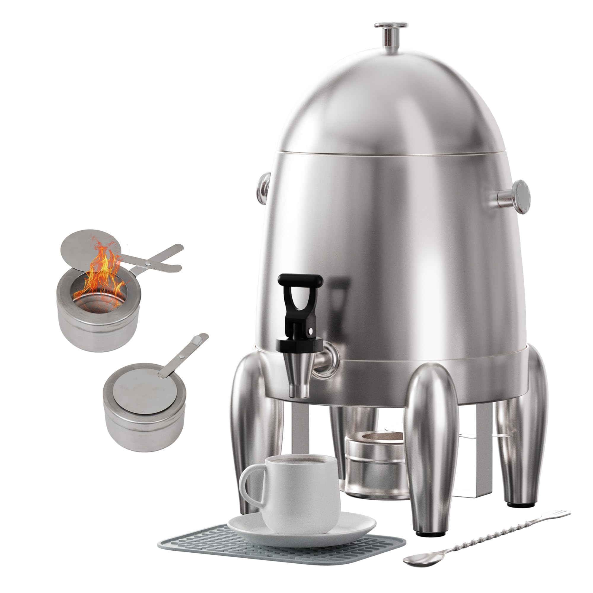 3 Gallon Beverage Dispenser with Stand, Commercial Coffee Urn with Spigot, Hot Drink Buffet Warmer Server for Parties Weddings Holiday Entertaining