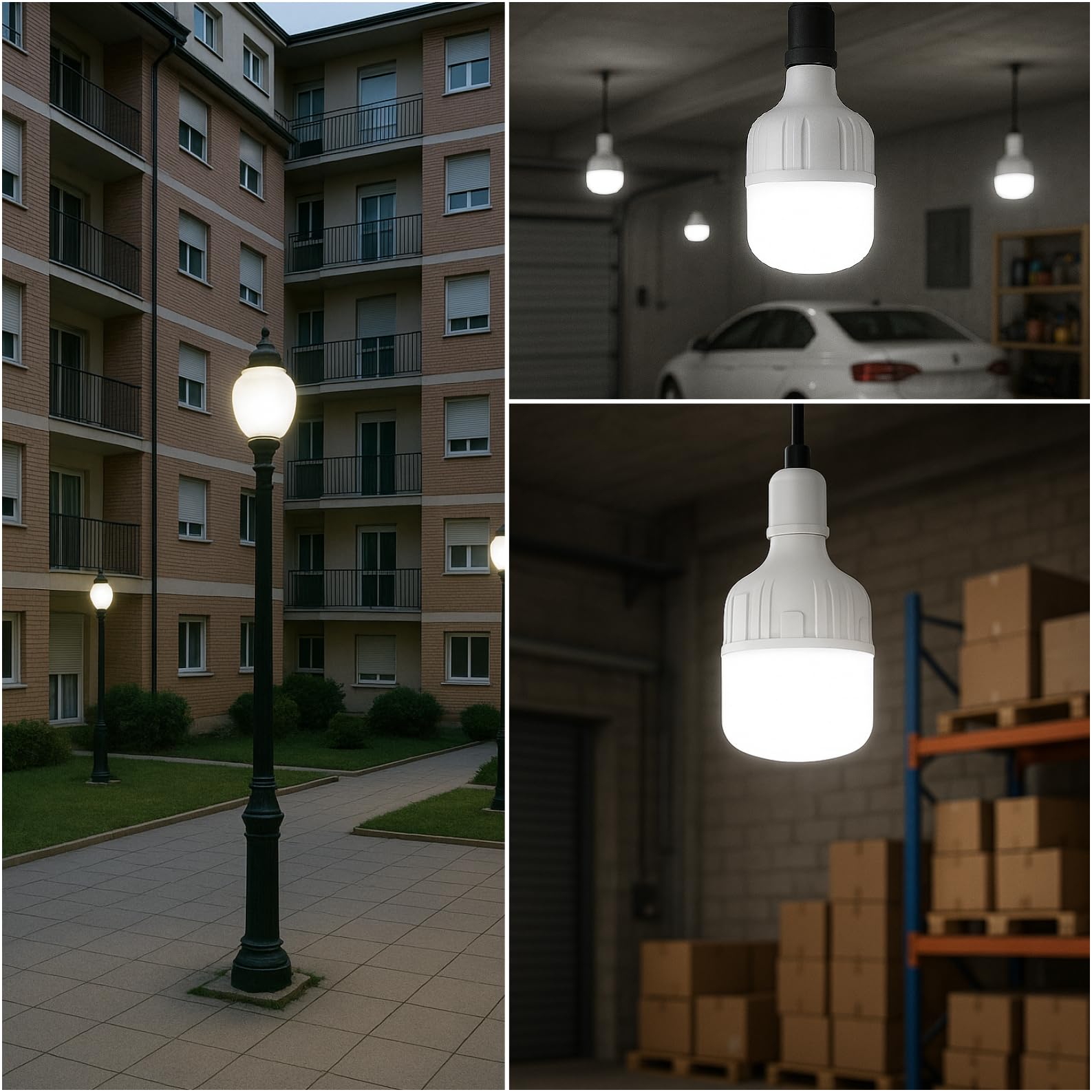 LED ATOMANT 5x LED Lampe E27 T120 50W Kaltweiß 5500lm | Großer Sockel, 6500K