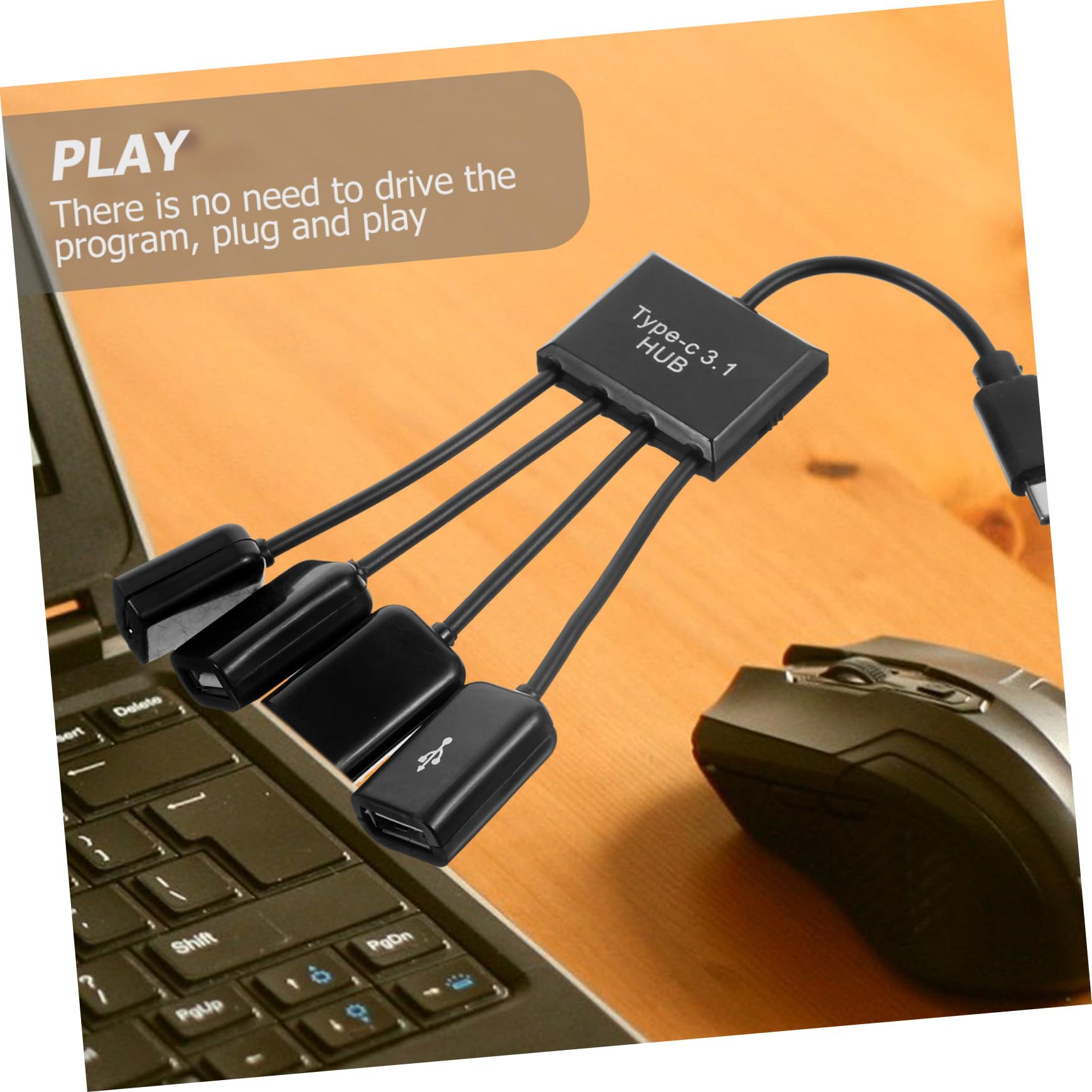 BESTonZON 3sets Hub Usb Adattatore Per Laptop e Pc Otg Per Dispositivi Usb Alimentazione Dispositivi Design e