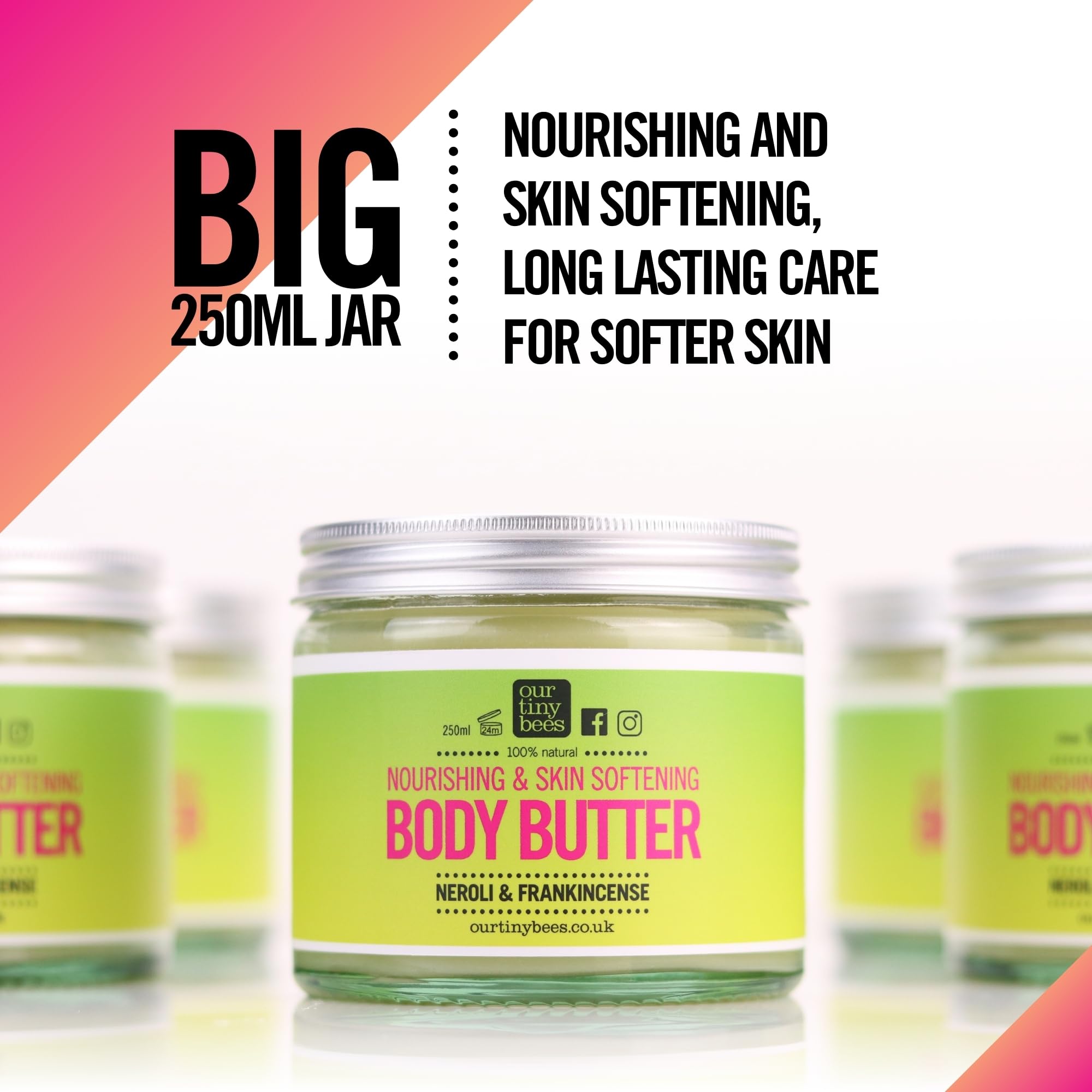 Neroli and Frankincense Body Butter, Anti-Ageing Essential Oils, 250 g (Pack of 1) - Image 3