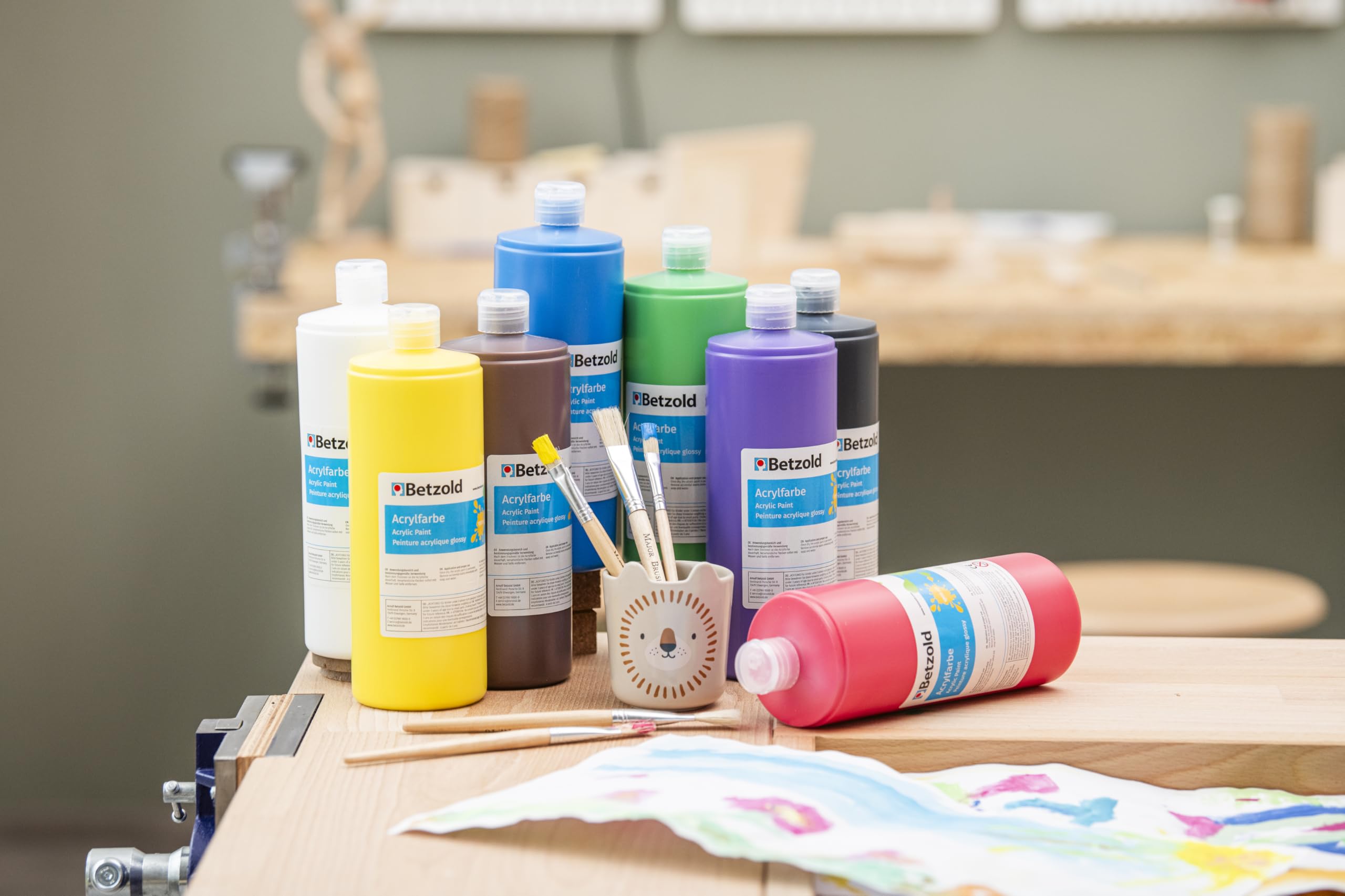 Betzold Acrylfarben 8er-Set - hohe Deckkraft mit Glanzeffekt Kunst-Ausstattung