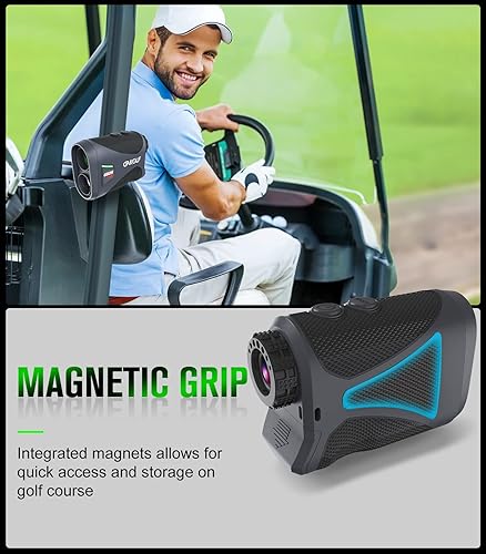 Miniatura 6 de Telémetro láser de golf de pendiente telémetro láser preciso con interruptor de pendiente y adquisición rápida buscador de rango de 650 yardas de