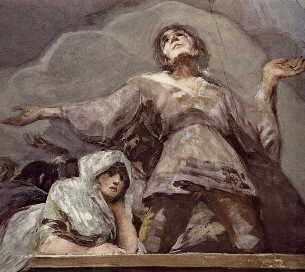 Tableau Francisco de Goya The Orator XXL cadre marron mat pour salon
