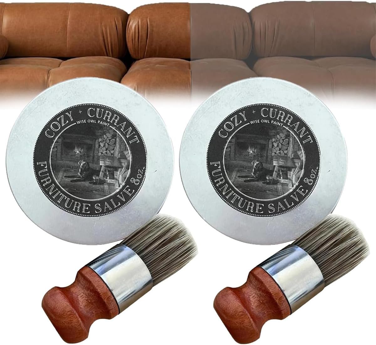 Wise Owl Furniture Salve for Leather, Leather Salve for Furniture, Wise