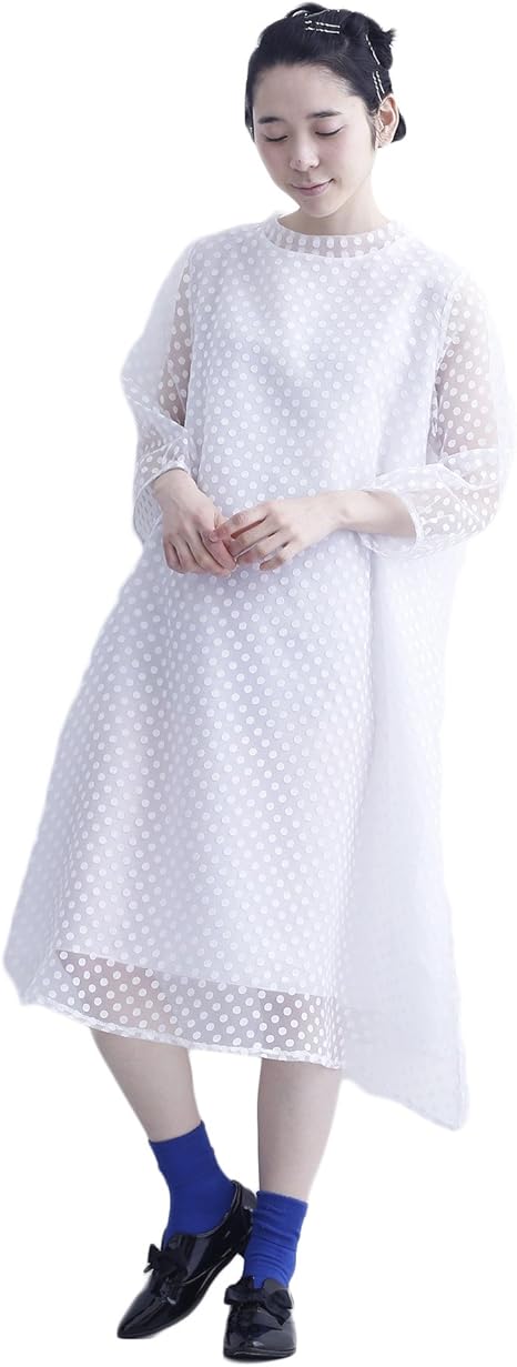 Amazon Co Jp メルロー Merlot シースルードットワンピース6171 服 ファッション小物