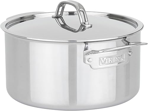 Viking PureGlide Pro - Horno holandés antiadherente de 3 capas con tapa, fabricado sin PFAS, olla de inducción de 6 cuartos de galón, superficie