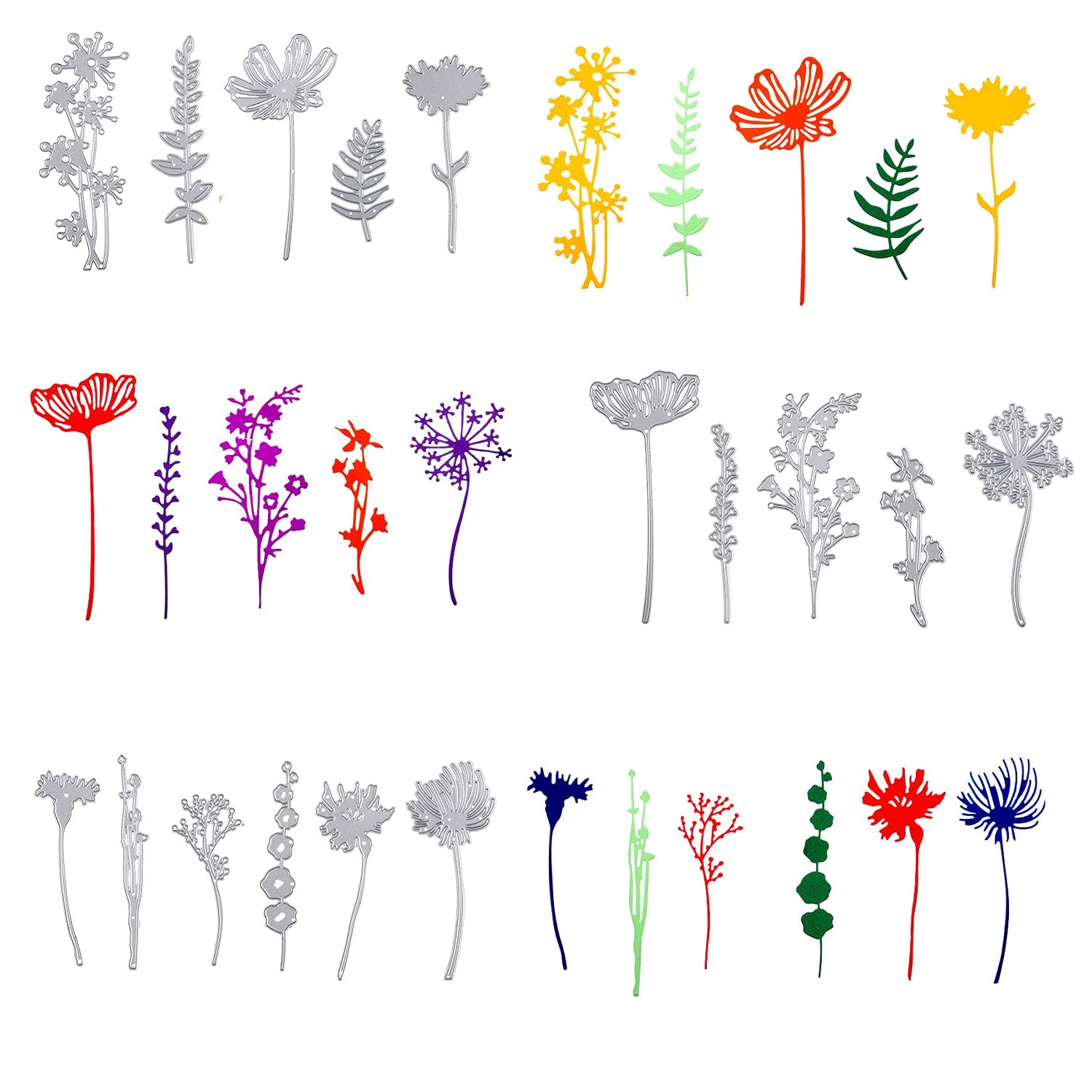 27 stuks stanssjablonen, bladeren, bloemen, vormen, scrapbooking