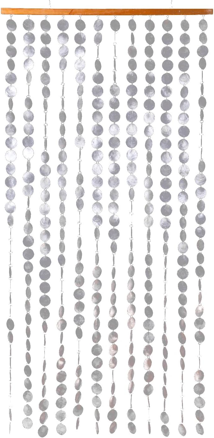 ShopWildThings Capiz Shell Curtain White Shells