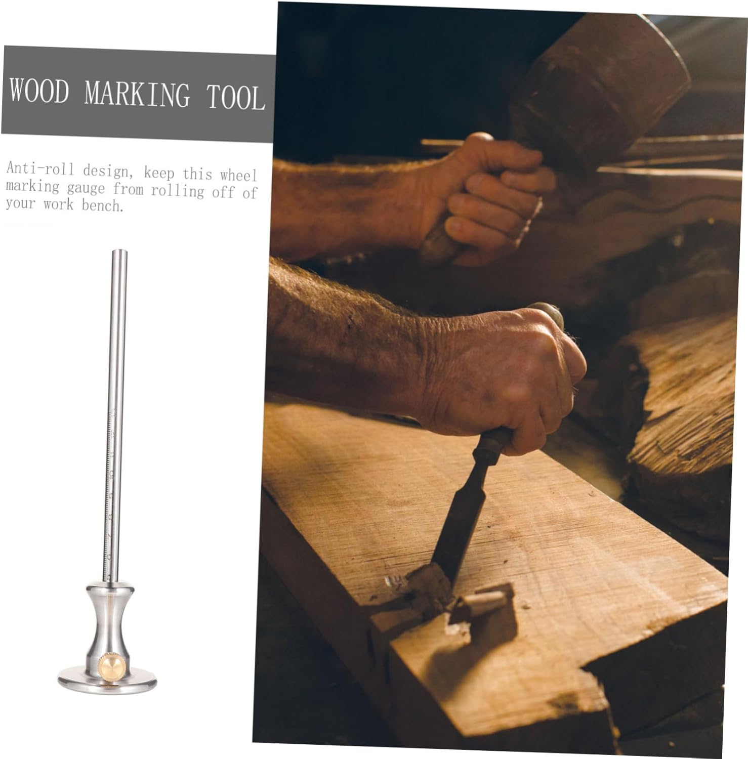 Stainless Steel Wheel Marking Gauge Mortise Scriber Tool for Woodworking Projects Precision Wood Marking Gauge and Cutter