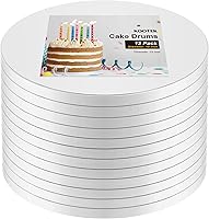 Vista 11 de Kootek Juego de 6 moldes redondos de 12 pulgadas, 12 pulgadas, base de cartón resistente de 1/2 pulgada de grosor para postres de boda y fiesta