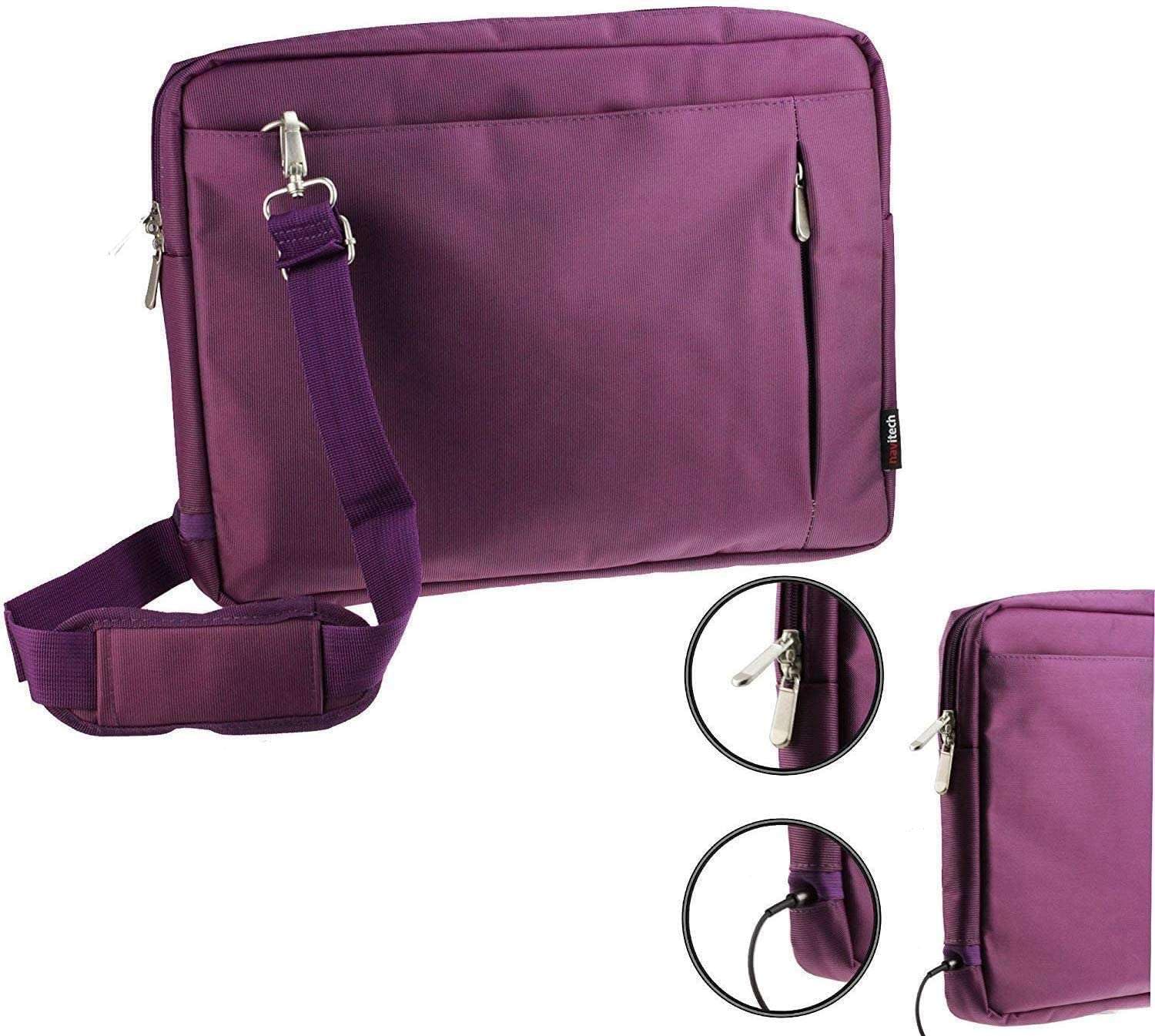 Navitech Purple Sleek Water Resistant Travel Bag - Compatible with Blackview 10 inch Tab 70WIFI Android Tablet