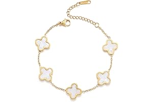 Van Cleef Bracelet Dupe: 18K Gold Plated Clover Lucky Bracelet