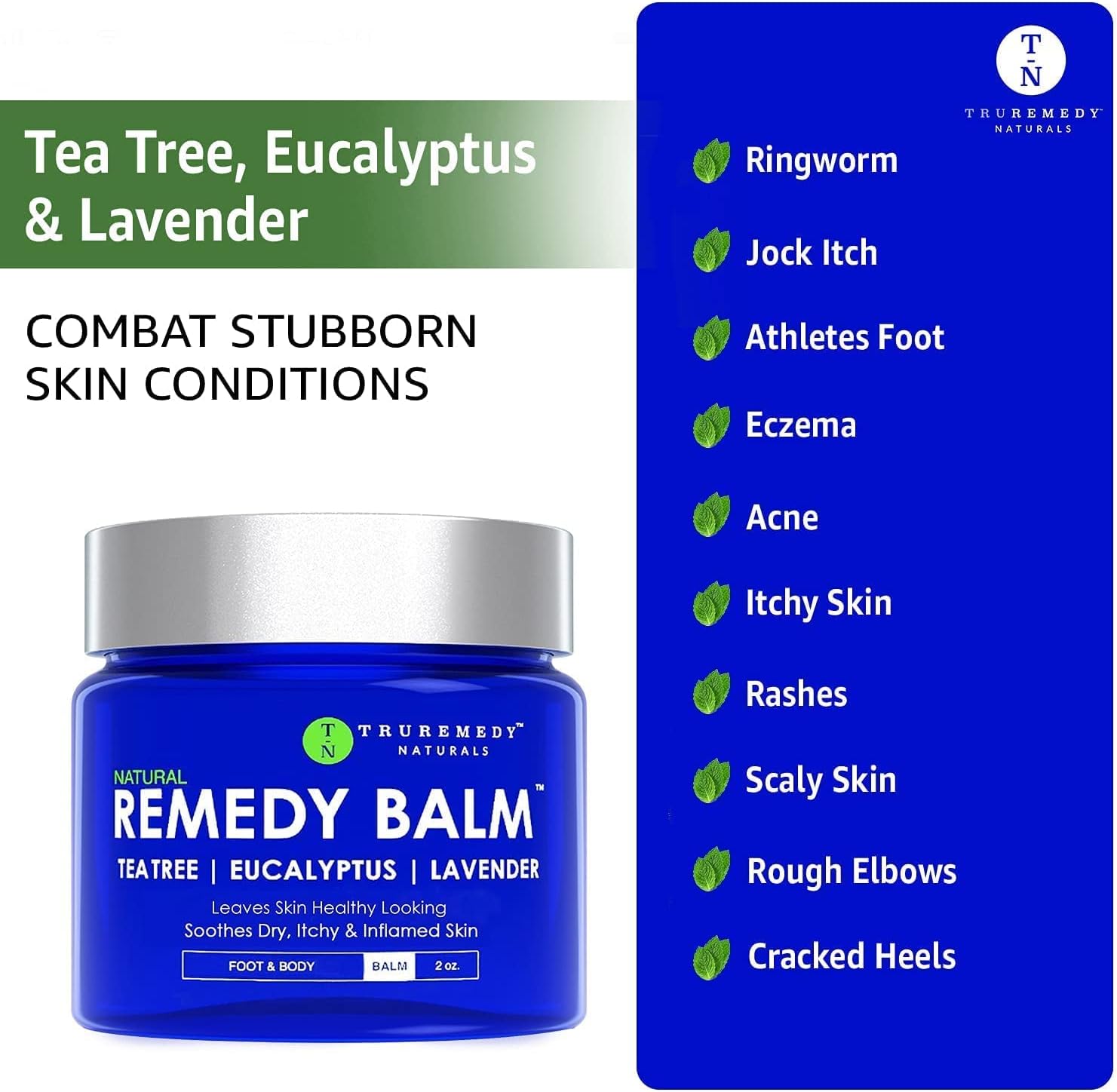 Remedy Tea Tree Oil Balm & Body Wash Bundle | Helps Body Odor, Athlete's Foot, Jock Itch, Ringworm, Yeast Infections, Skin Irritations, Eczema, Rashes for Women/Men | 100% Natural Tea Tree Mint & Aloe : Health & Household