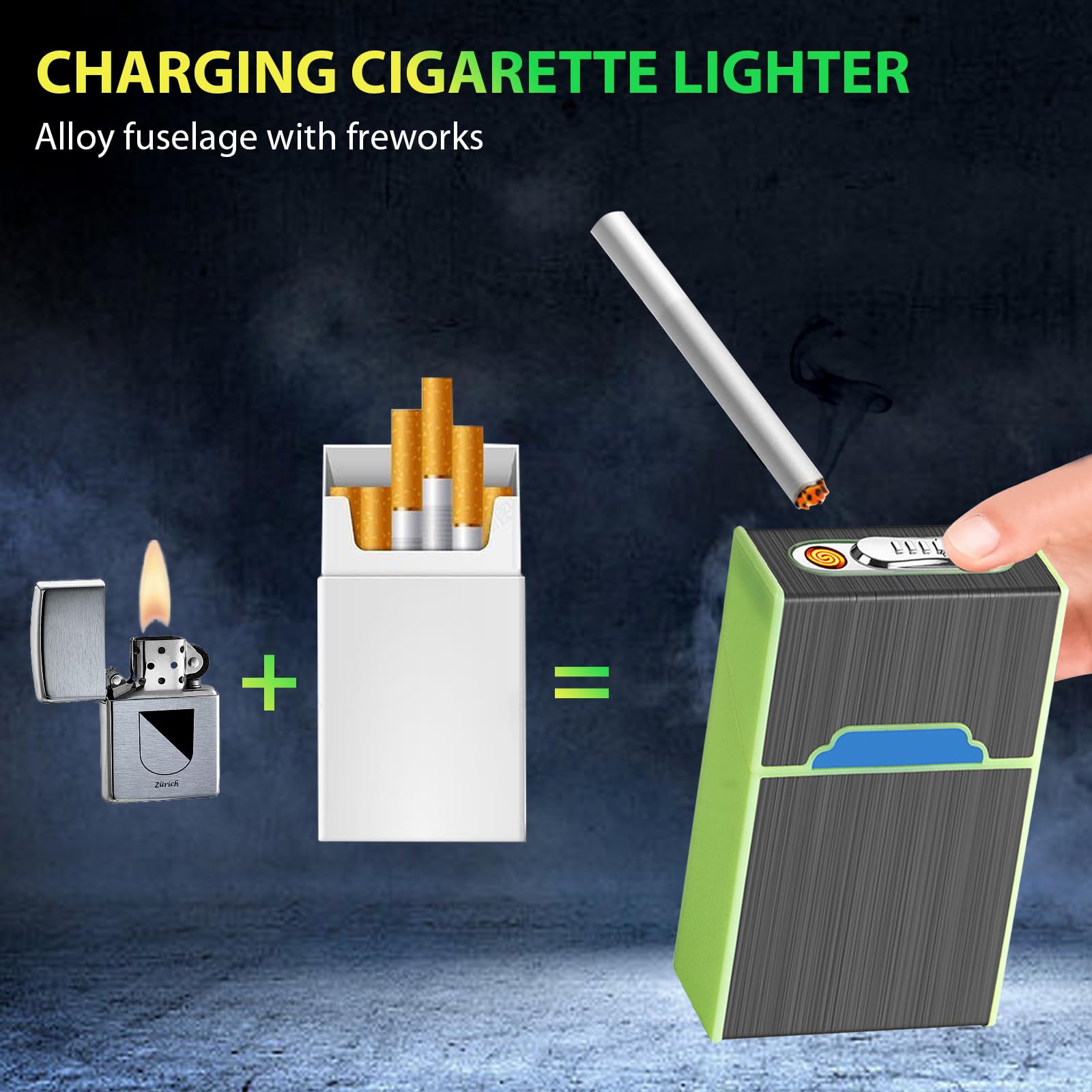 glowing cigarette Amazon.com: Masseul Pocket Box, King Size Aluminum with Glow in The Darkfor  Whole Package Cigarettes 20pcs 85mm King Size Cigarette Case : Health &  Household