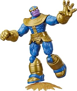 Marvel Avengers Bend and Flex Action Figure Toy, 6-Inch Flexible Thanos Figure, Includes Blast Accessory, for Kids Ages 4 and Up
