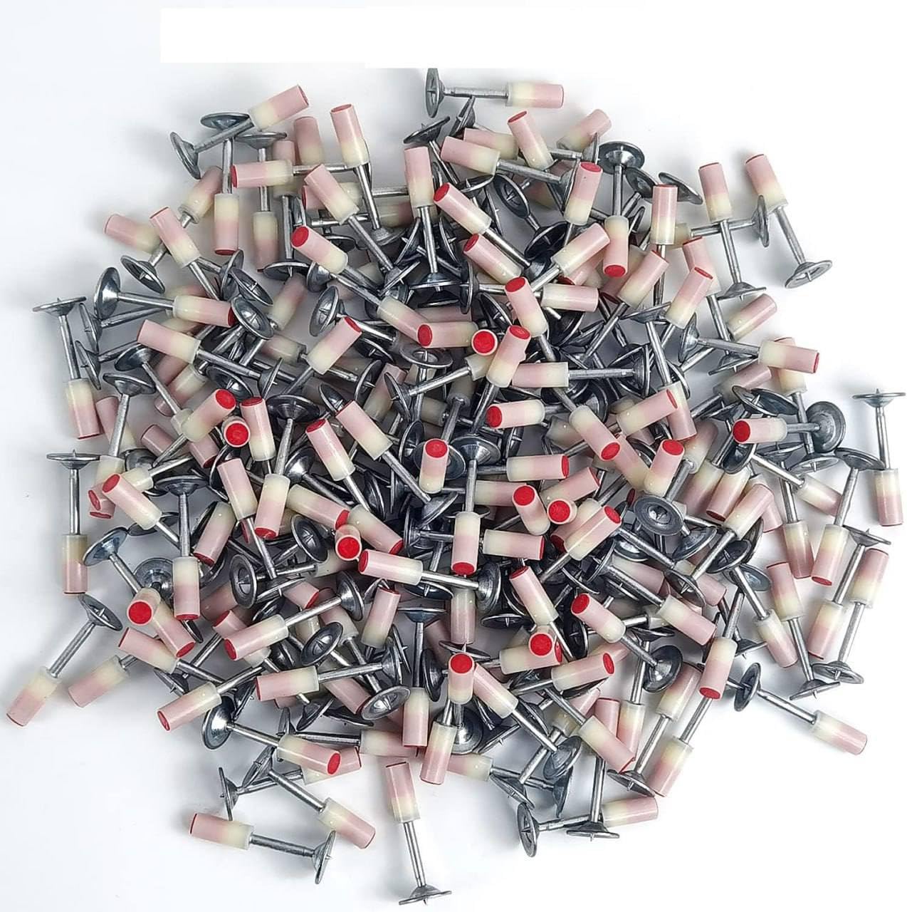 Nail Gun Manual Steel Nails 7.3mm Round Nails(100-pis) Wall Fastening Tool For Cement Concrete Wall Metal Portable Shooting Nail Fixing Power Tool Machine