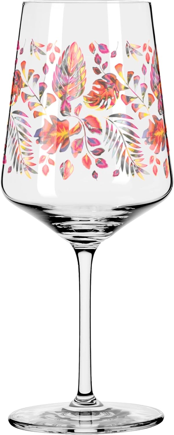RITZENHOFF 2841016 Aperitif Glass 500 ml - Summer Rausch No. 16 - Aperizzo Glass Leaf Motif Orange - Made in Germany