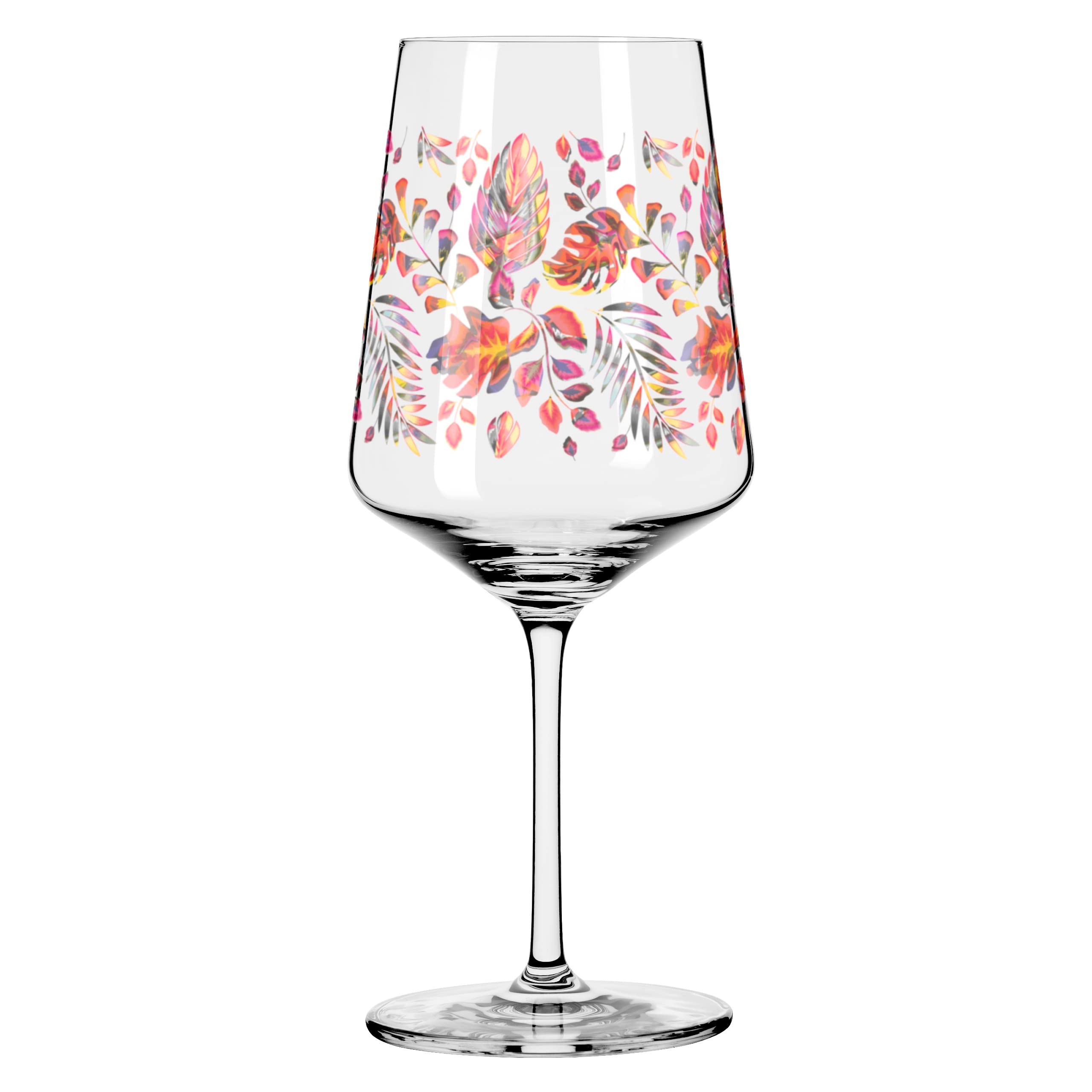 RITZENHOFF 2841016 Bicchiere da aperitivo 500 ml - Serie Sommerrausch No. 16 - Bicchiere da aperitivo motivo fogliame arancione - Made in Germany