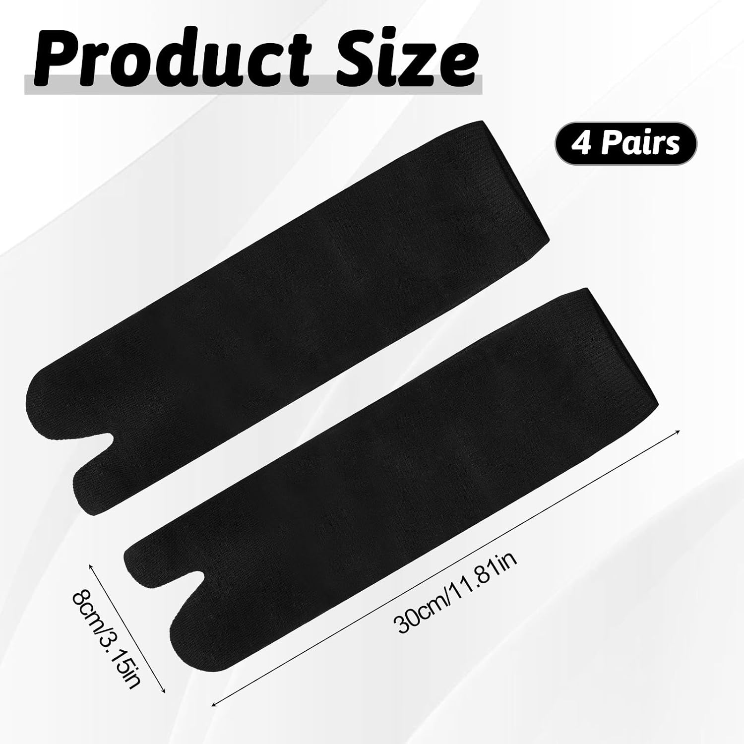 4 Pairs Unisex Split Toe Cotton Tabi Sock Split Toe Sock Japan Tabi Socks Flip Flop Socks for Flip Flop Geta