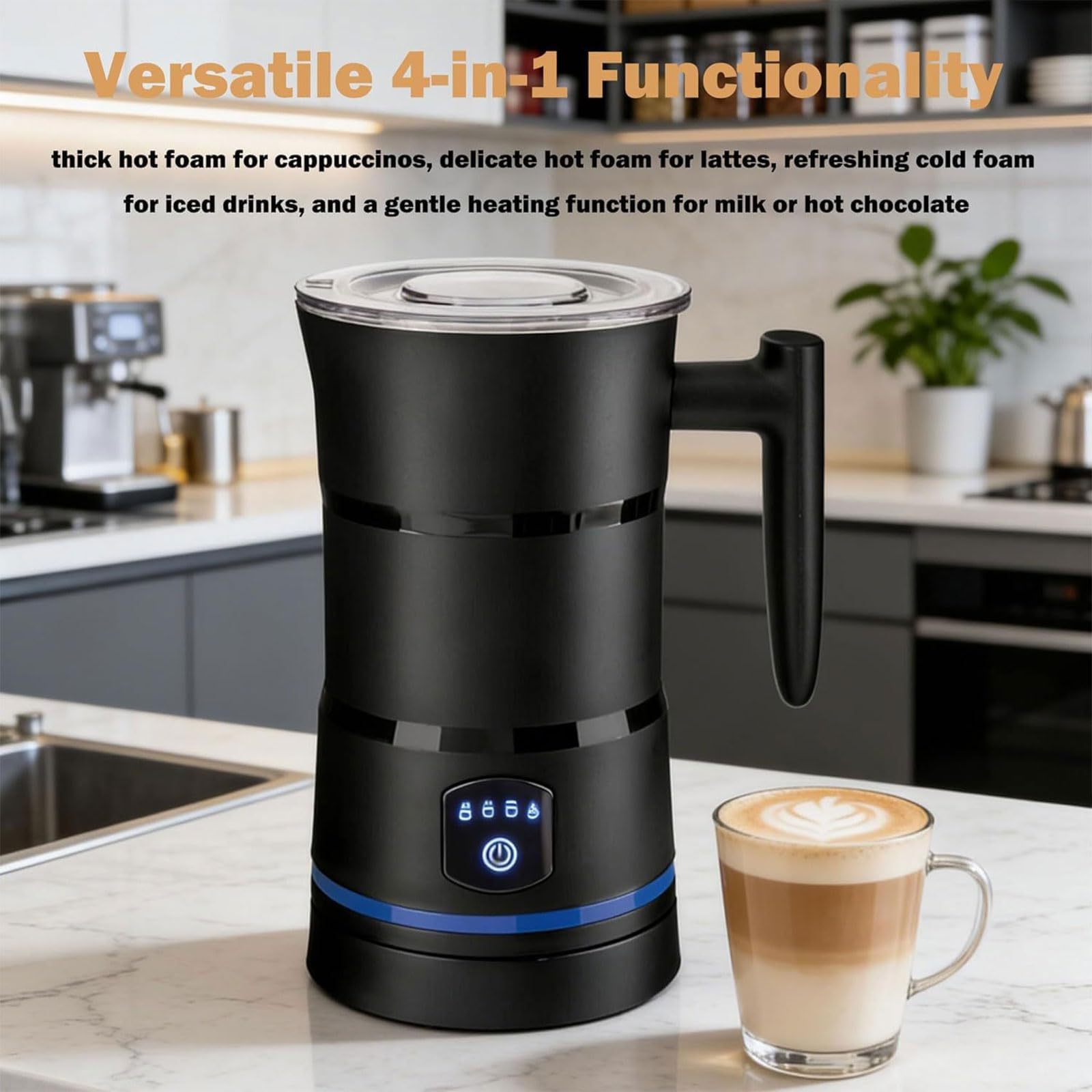 Profesjonalny Automatyczny Spieniacz Do Mleka, Elektryczny Spieniacz Do Mleka 600 Ml, Na Gorąco I Na Zimno, Ze Stali Nierdzewnej, Do Latte, Cappuccino I Gorącej Czekolady