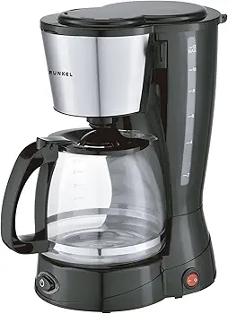 Grunkel - Cafetera de Goteo con capacidad 1,5L máxima de 12 tazas - CAF-N Aroma - Con Función antigoteo, Filtro permanente. Indicador de nivel de agua - Negro - 800W