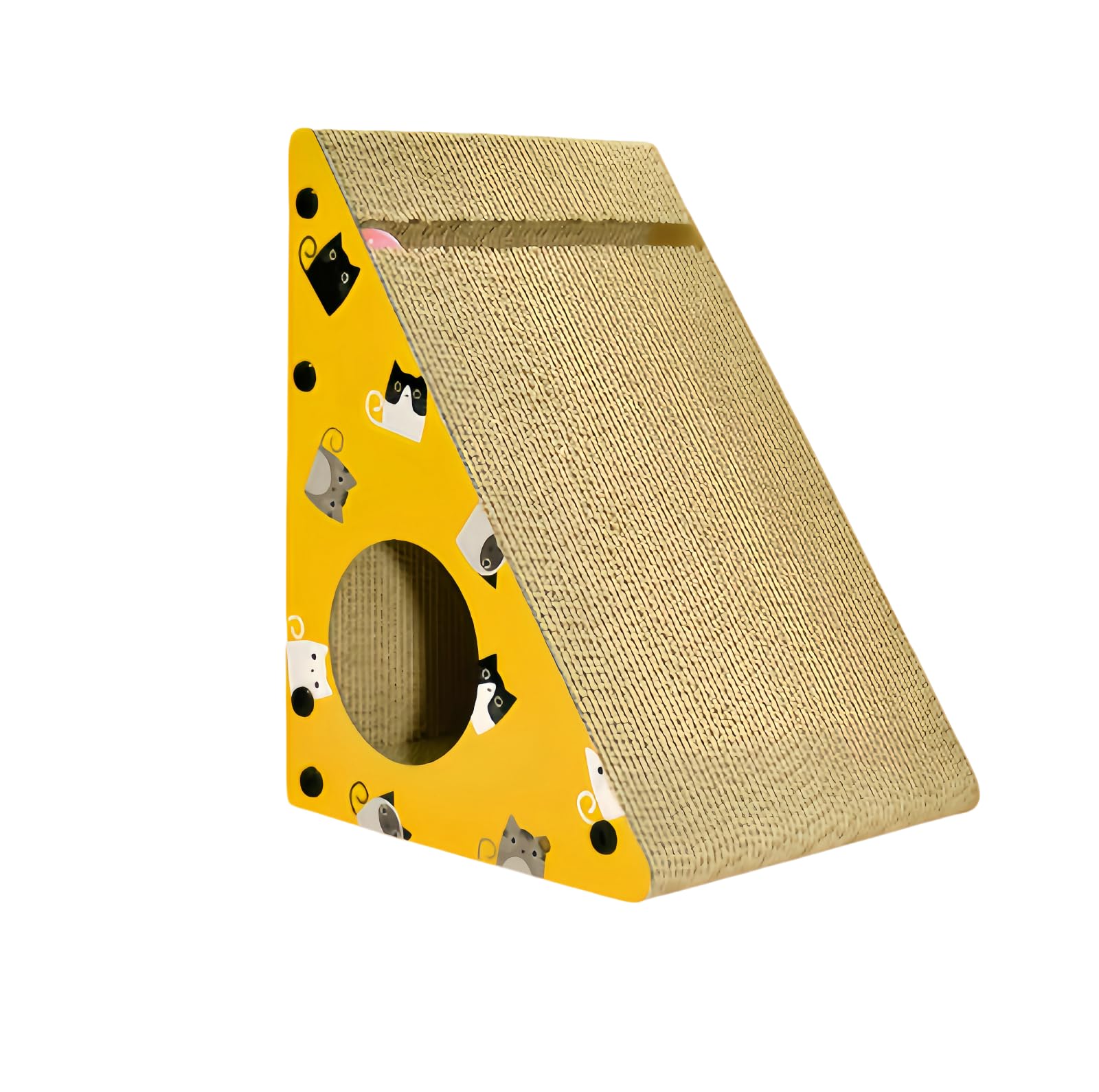 Katzenkratzer mit stabilem Holzrahmen, wendbare Kratzunterlage aus hochdichtem Karton, schnelle Montage, Möbelschutz, ideal für Indoor-Katzen