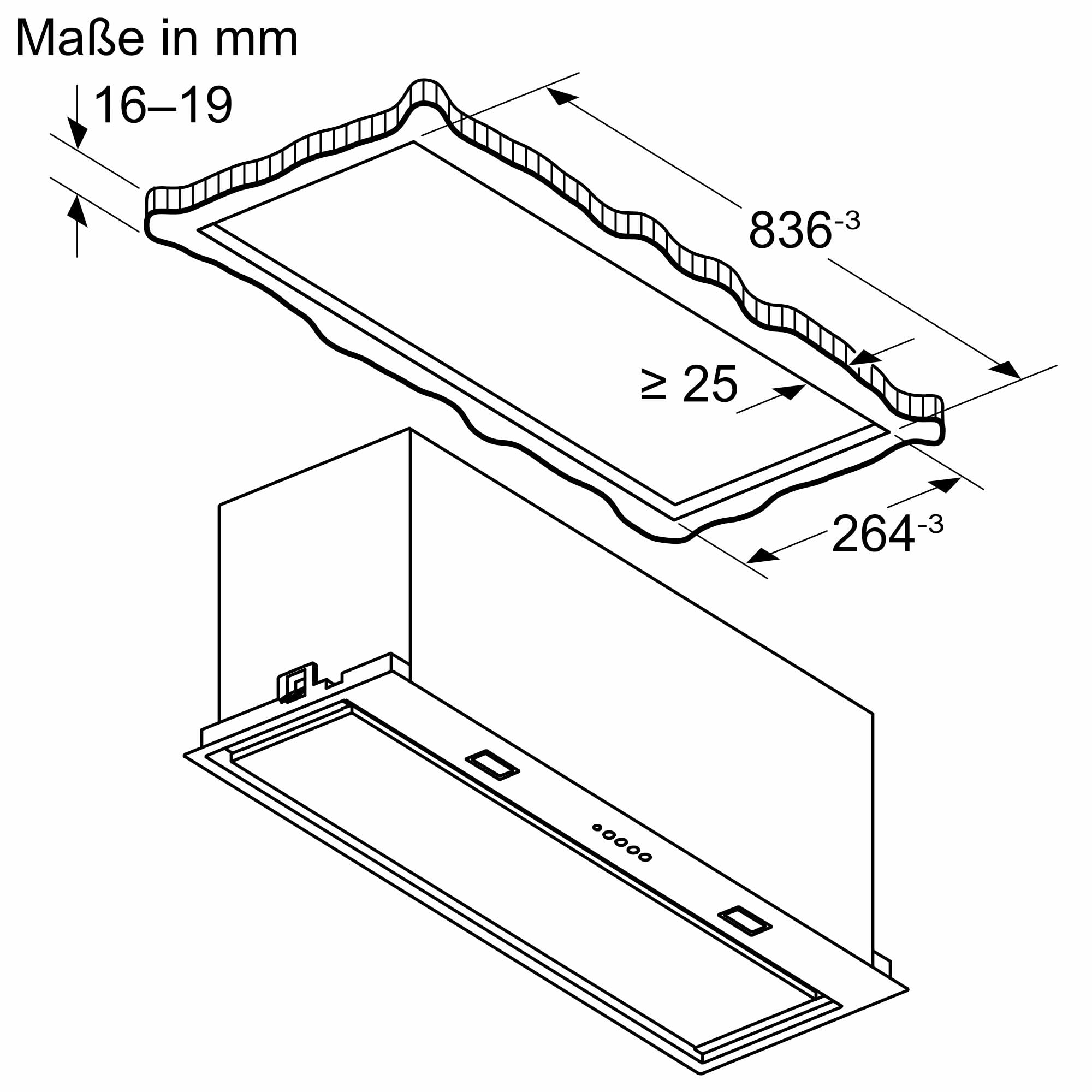 Bosch Serie 6 DLN87AC50 Lüfterbaustein 86 cm Abluft Umluft LED Clean Air Plus Geruchsfilter Edelstahl