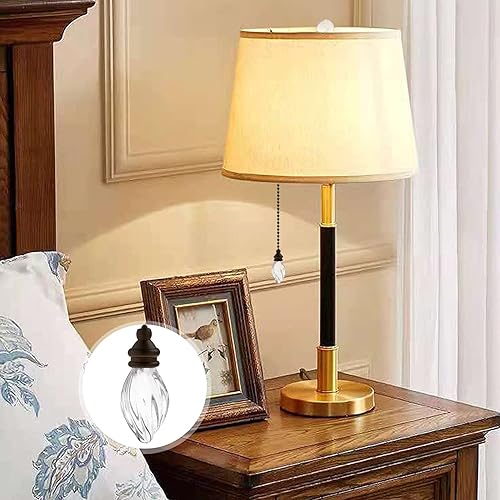 Miniatura 4 de Cadenas para ventilador de techo, 12 pulgadas, cadenas de tracción de luz con colgante de acrílico, extensiones decorativas para lámpara de techo