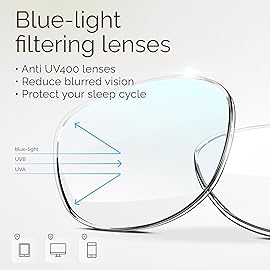 miyya Stylish Reading Glasses for Women, Cheaters Eyeglasses, Oversized Blue Light Readers, Fashion Eye Glasses