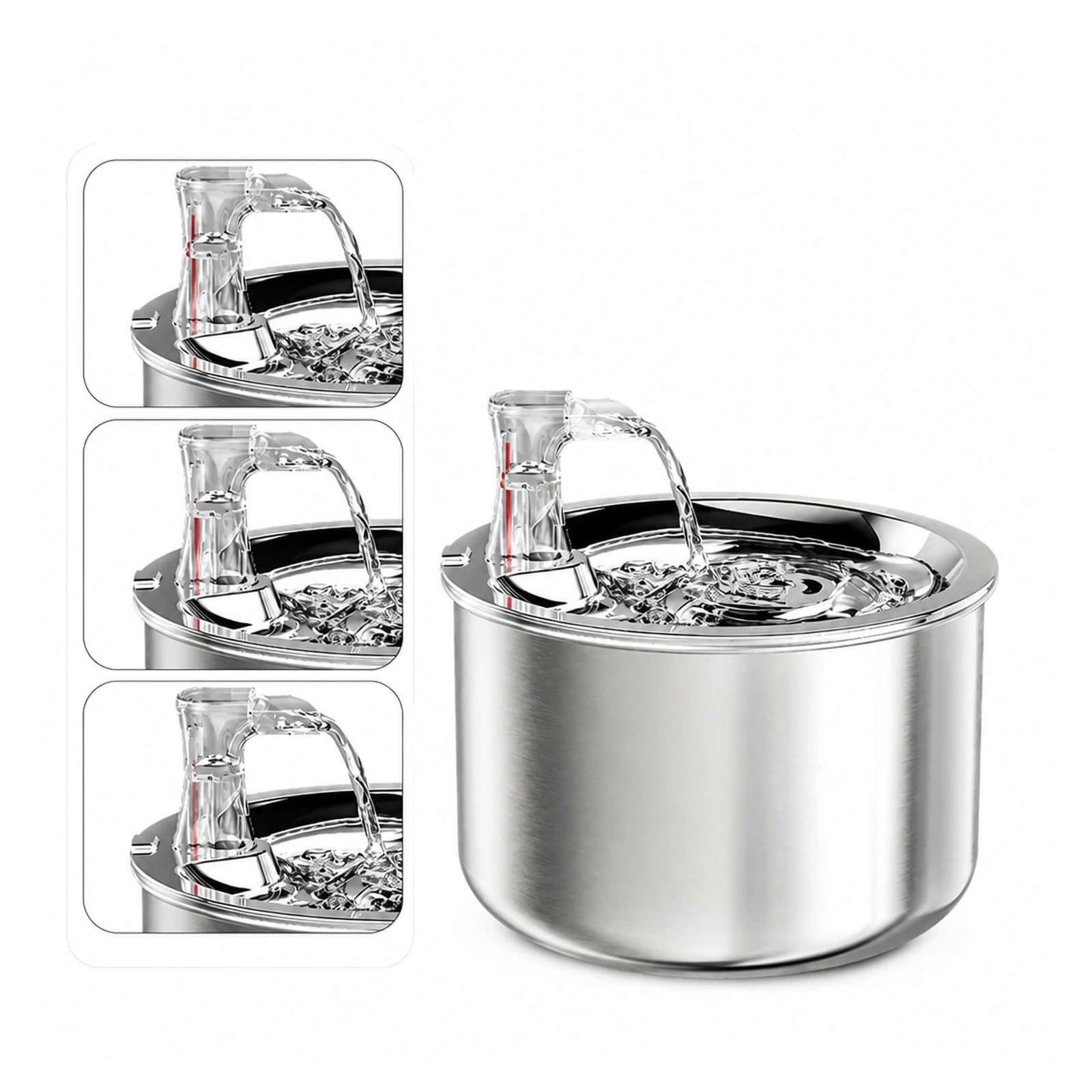 Fuente De Agua para Gatos Inoxidable 2L