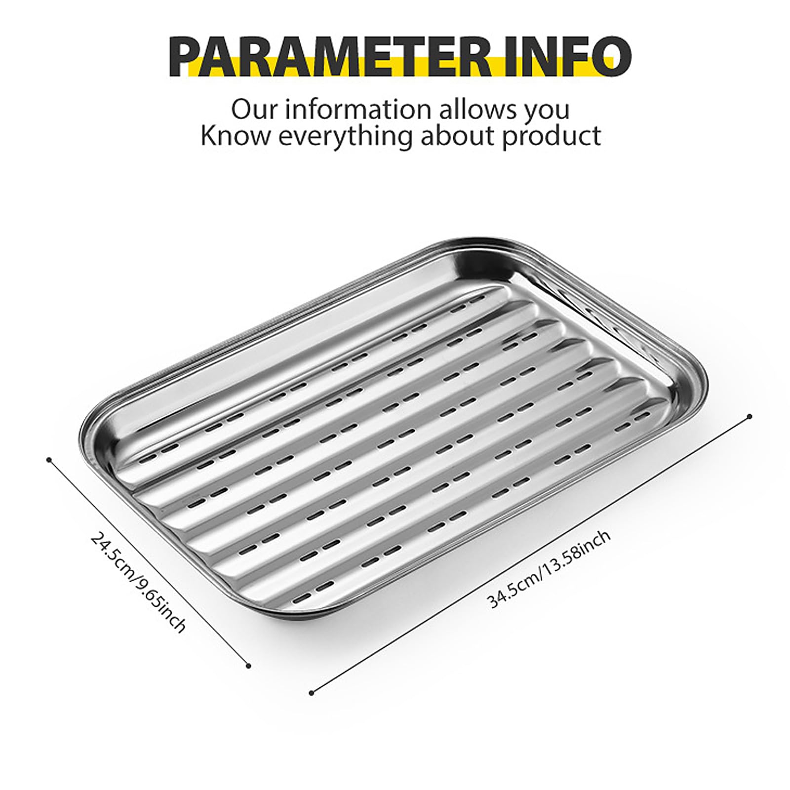 3 Cuencos para Barbacoa de Acero Inoxidable Reutilizables para Verduras, Carne y Pescado, Accesorios para Parrilla de Gas o Carbón, Cesta de Barbacoa con Agujeros, 34,5 x 24 x 2 cm