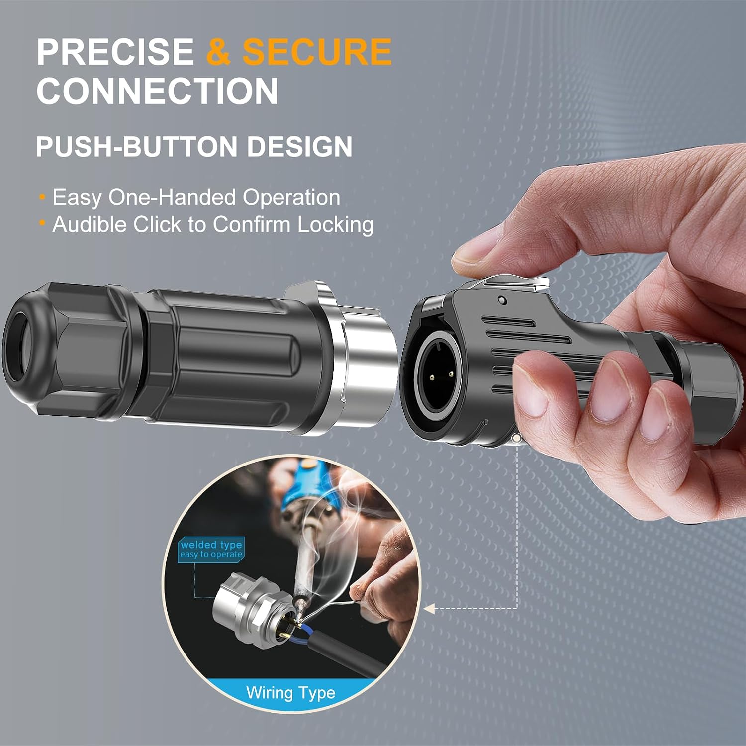 LP24 12PIN Industrial Waterproof Connector IP68 Quickly Plugging Aviation Connector Solder-Assembly M25 12PIN Circular Connector Fast Release Electrical Connector Male Plug&Female Socket