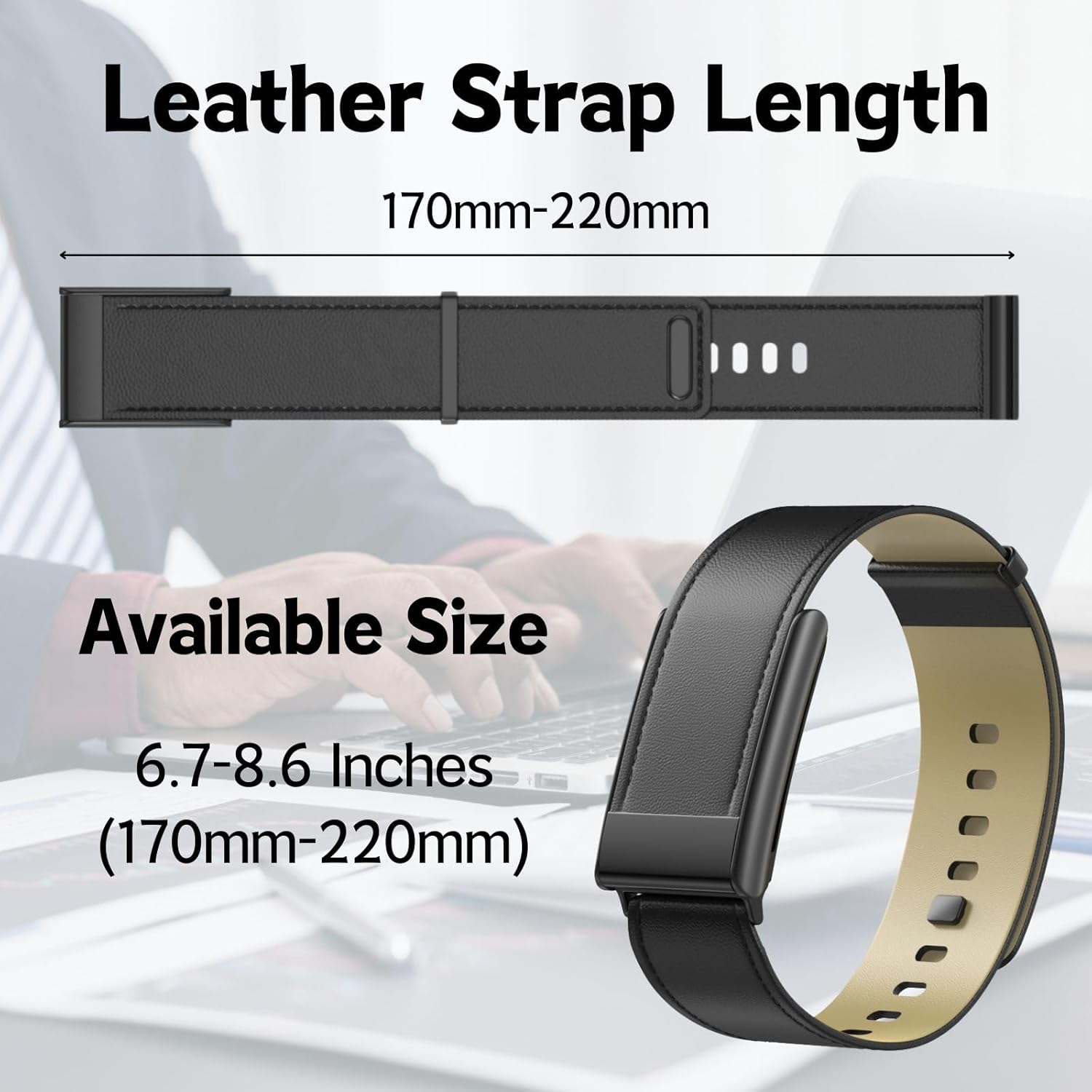 Vanet Leather Strap Compatible with Whoop 5.0 Bands One, MG Life and Peak, Top Grain Genuine Leather Strap Vintage Bands Compatible for Whoop 5.0 [Not for Gen 4]