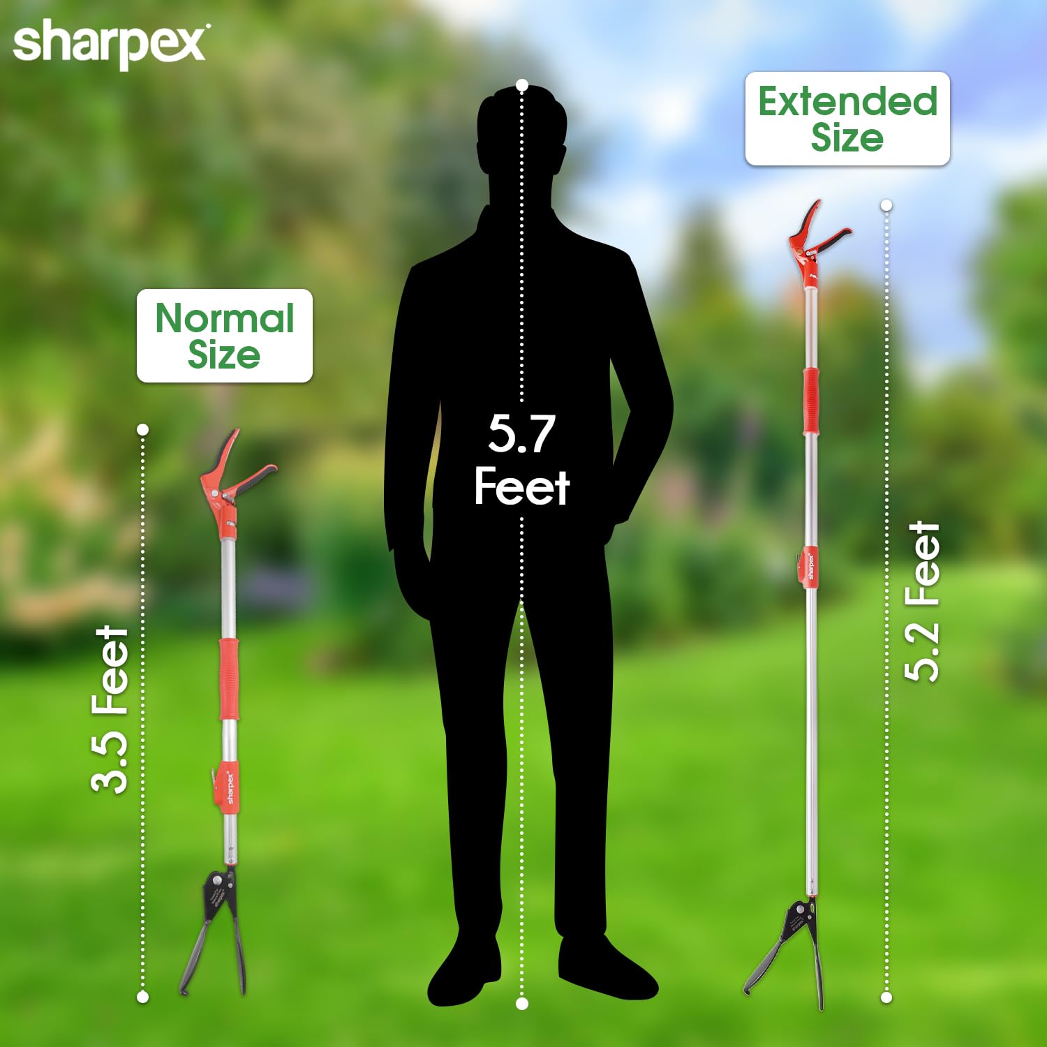 Sharpex Telescoping Picker Stick - Extendable Grabber -6