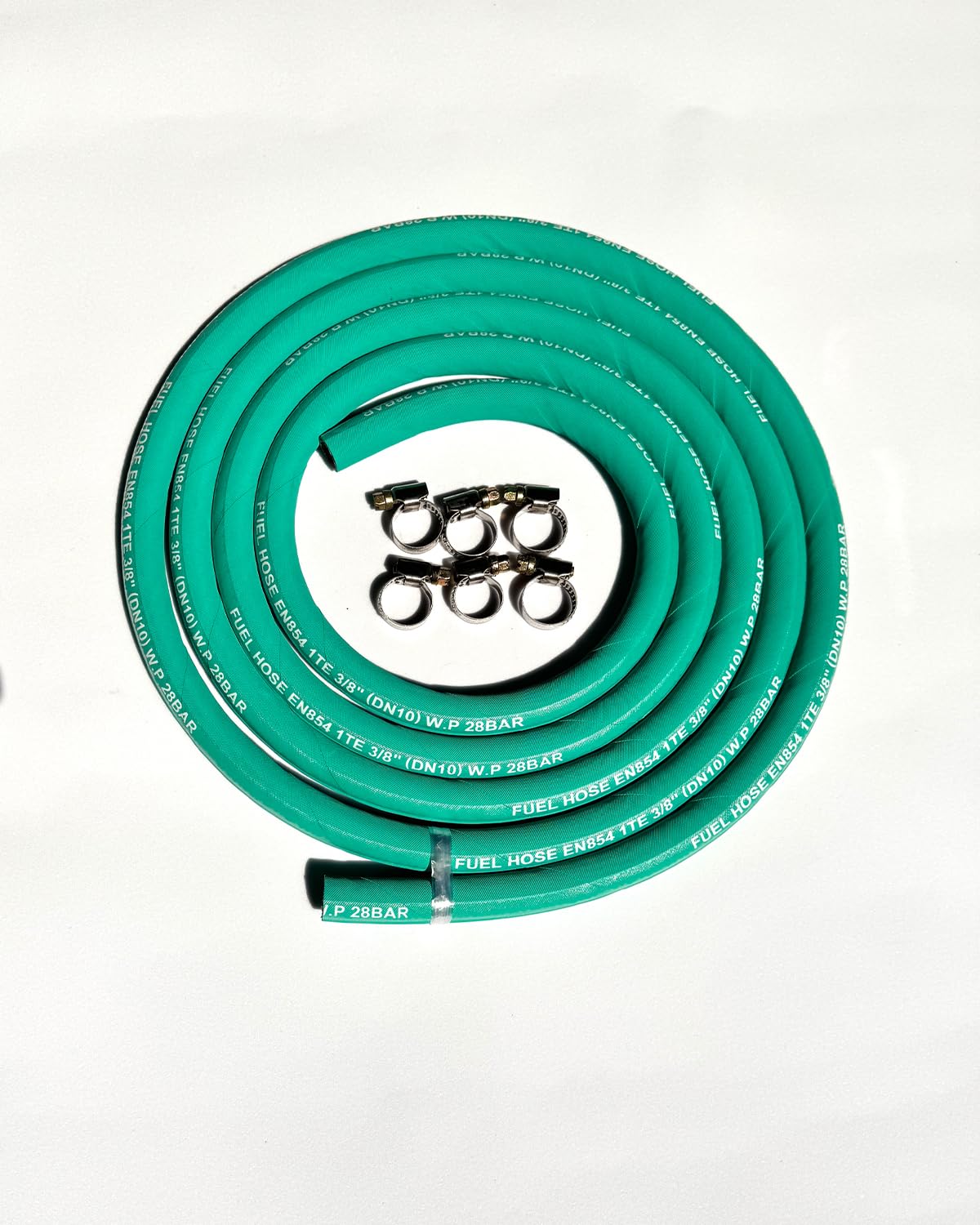 10FT Fuel Line 3/8" IN,6AN 10MM,2.8Mpa 400PSI,Fuel Systems Tube Hose,Green
