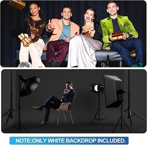 Miniatura 6 de Hemmotop Telón de fondo negro de 10 x 12 pies, pantalla de fondo negro para fotografía, telón de fondo de fotos negro para estudio de video y