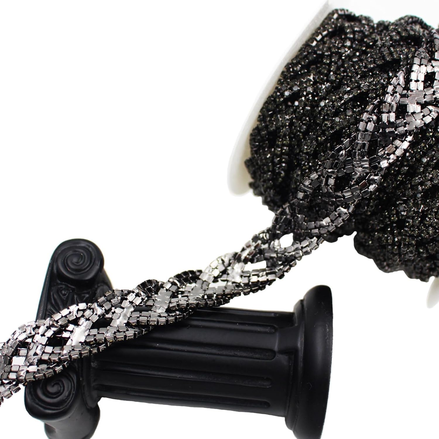 PEARLY JUN 2 Yards Rhinestone Trim Chain Black Rhinestone Stringing DIY Jewelry Wedding Party Bracelets Craft Bridal Bouquets Embellishment Accessories
