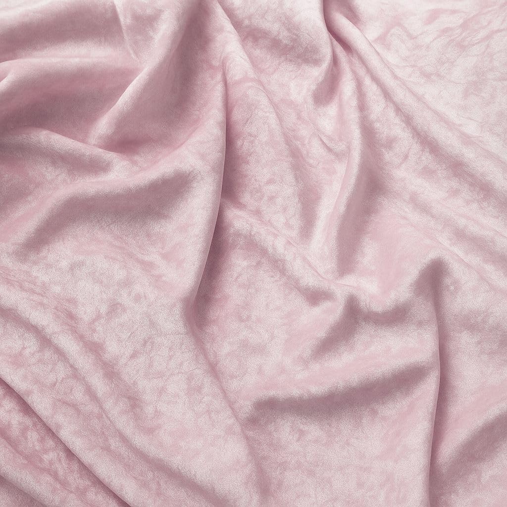 Pink Crushed Velvet Upholstery Fabric β 150cm (59") Wide, 4 Metre Length, 180gsm - Soft Luxury Material by The Metre β Ideal for Curtains, Cushions, Furniture, Crafts & DΓ©cor
