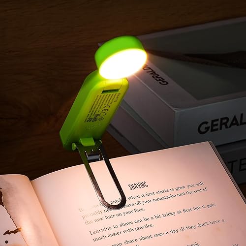 Miniatura 57 de VAVOFO Luz de libro recargable por USB, bloqueo de luz azul, luz de lectura en forma de marcador de clip ámbar, 6 LED para el cuidado de los ojos
