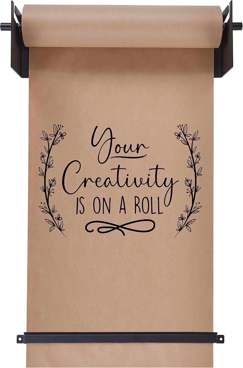 Jumbl 18” Wall Mounted Kraft Paper Dispenser Hanging Paper Roll with