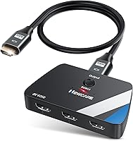 Vista 10 de 【Actualización】Conmutador HDMI 3 en 1 de salida, conmutador divisor HDMI 4K a 60Hz HDMI 2.0 con cable HDMI de 2.6 pies de largo, selector conmutador